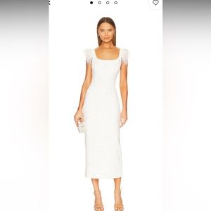 Likely Cameron Midi dress in white